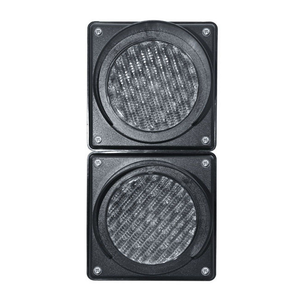 Маломощный красно-зеленый светофор с полным шаром (двухсекционный)