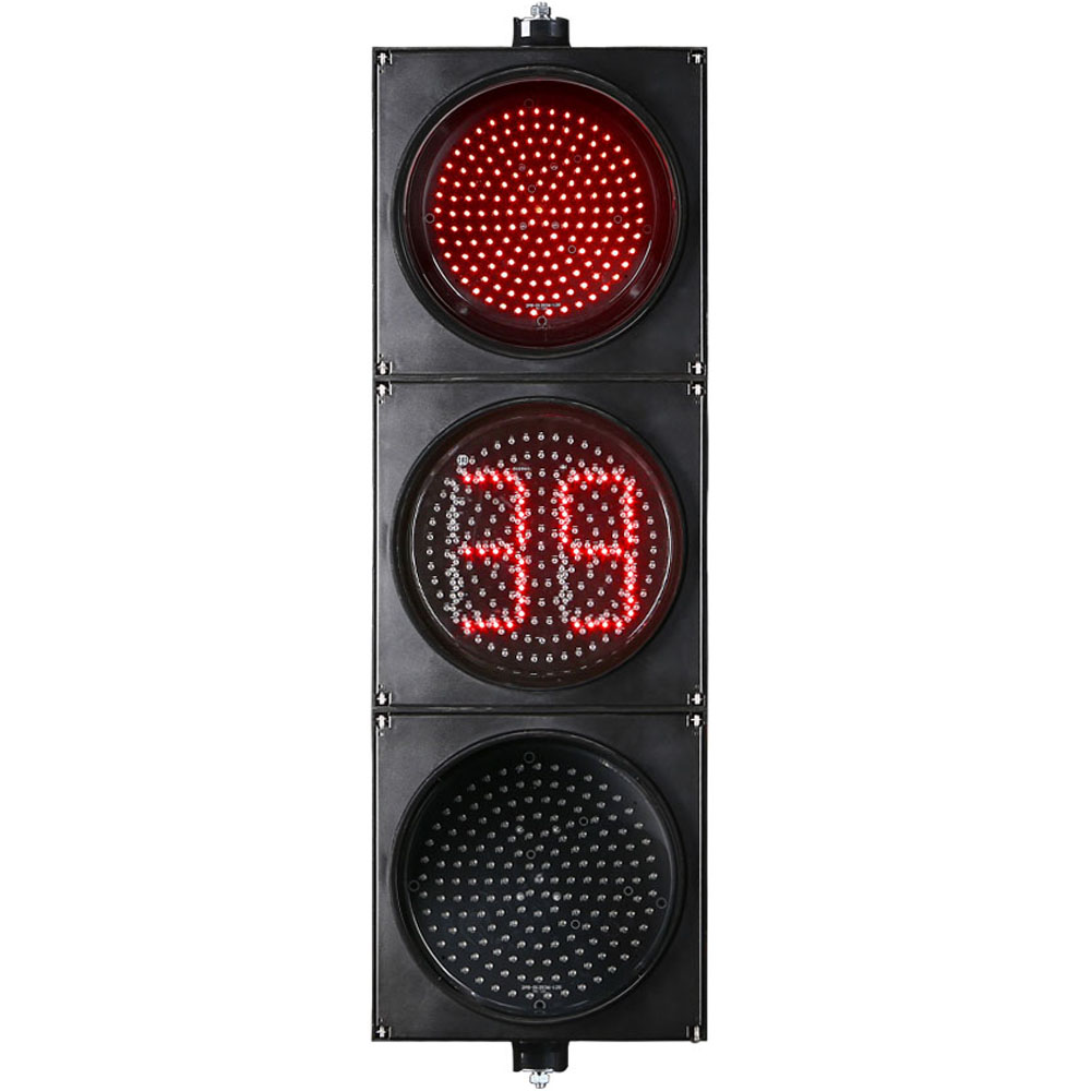 Маломощный красный/желтый/зеленый светофор с полным шаром и таймером обратного отсчета