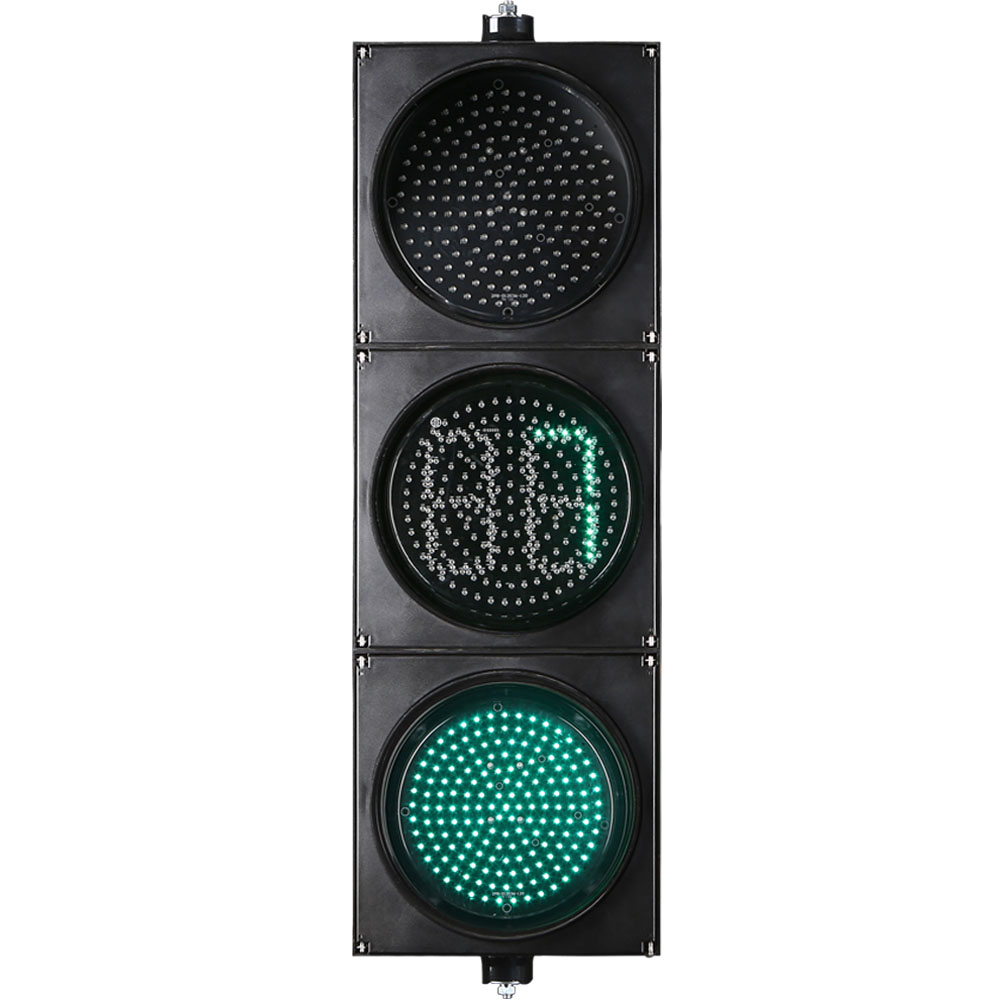 Маломощный красный/желтый/зеленый светофор с полным шаром и таймером обратного отсчета