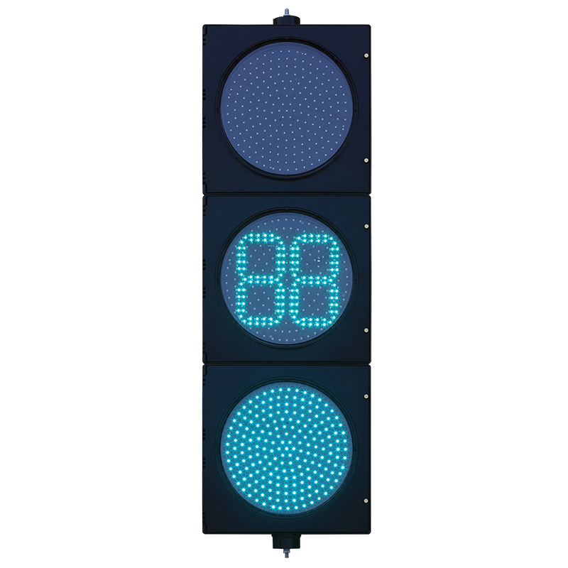 Маломощный красный/желтый/зеленый светофор с полным шаром и таймером обратного отсчета