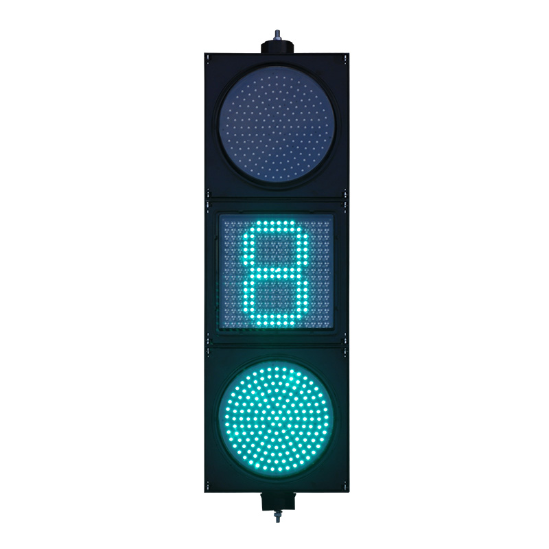 Маломощный красный/желтый/зеленый светофор с полным шаром и матричным обратным отсчетом