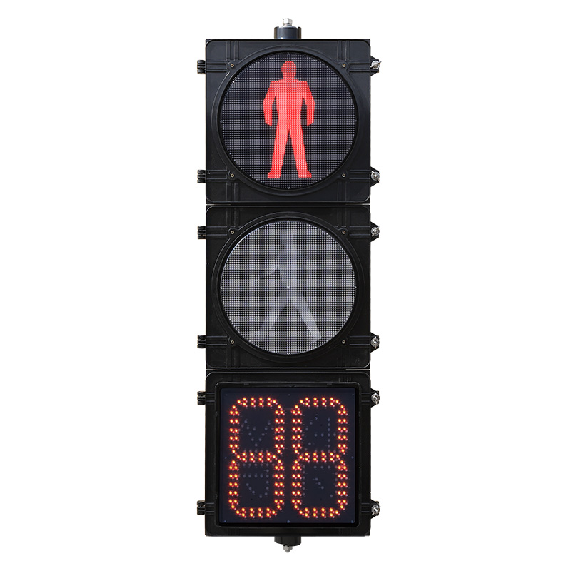 Пешеходный светофор высокой интенсивности с таймером обратного отсчета