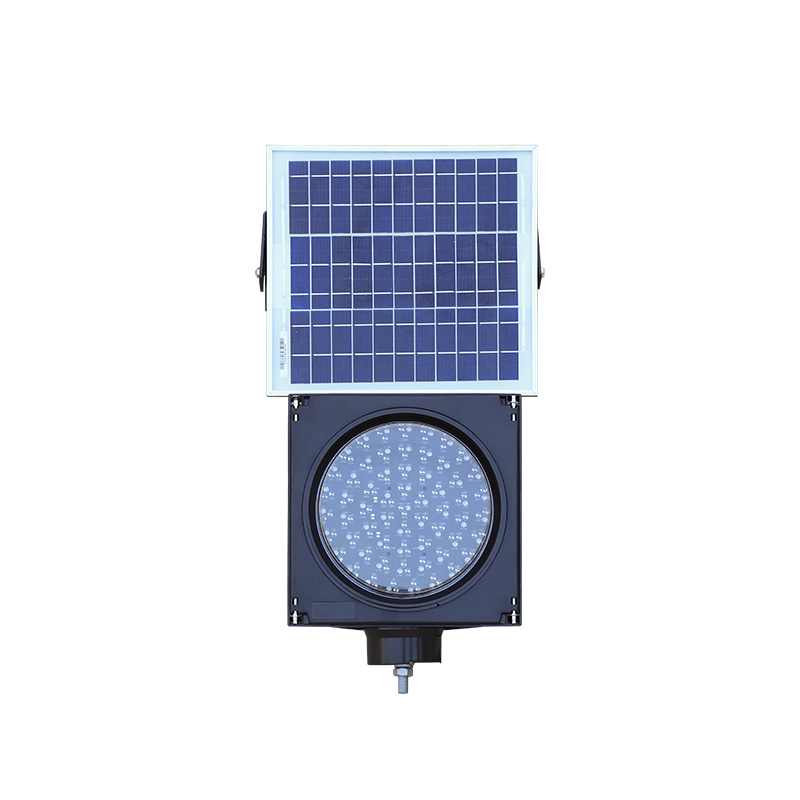 Желтый мигающий фонарь на солнечной батарее