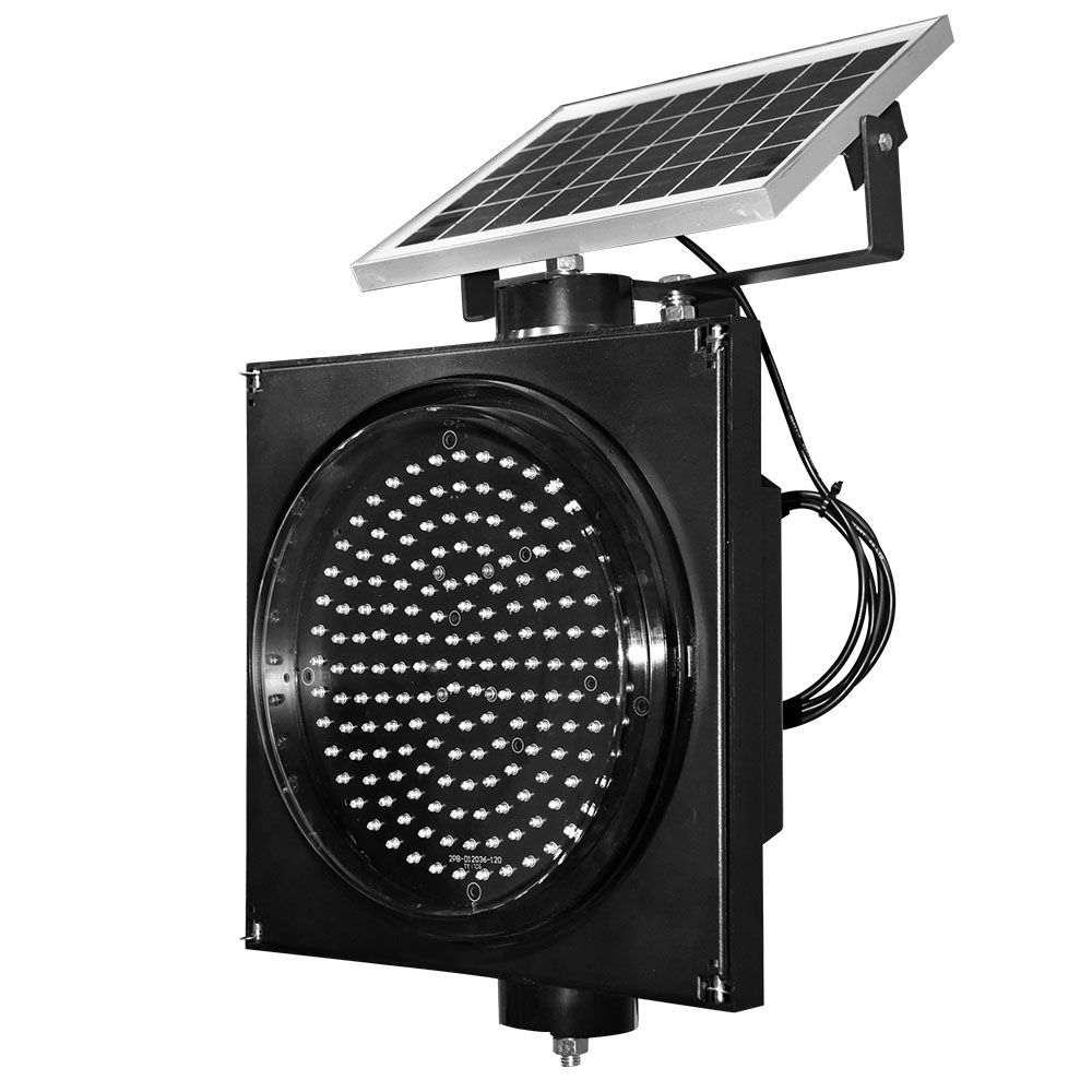 Желтый мигающий фонарь на солнечной батарее