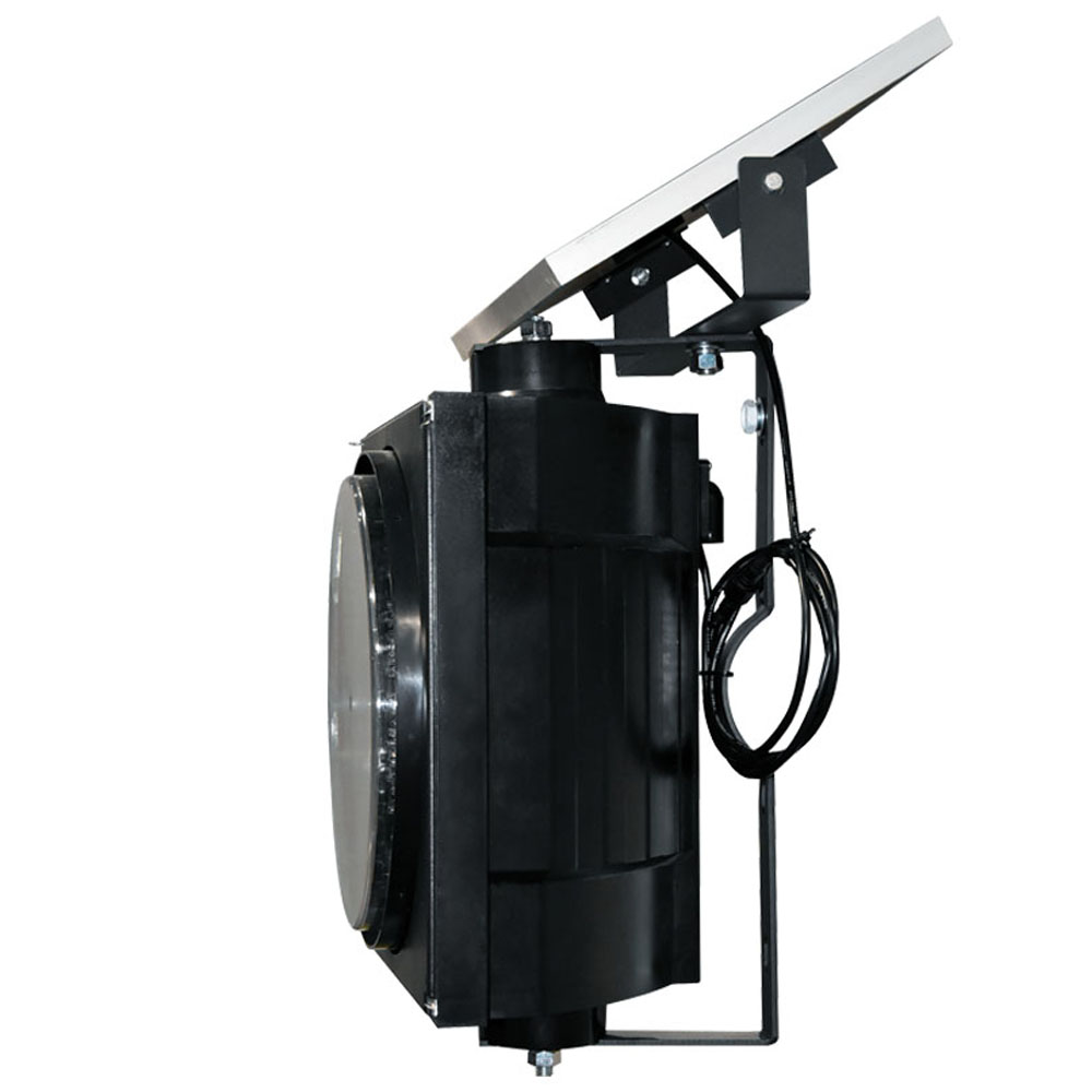 Желтый мигающий фонарь на солнечной батарее