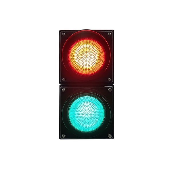 Светофор с высокой светоотдачей, красно-зеленый, с полным шарообразным корпусом (два блока)