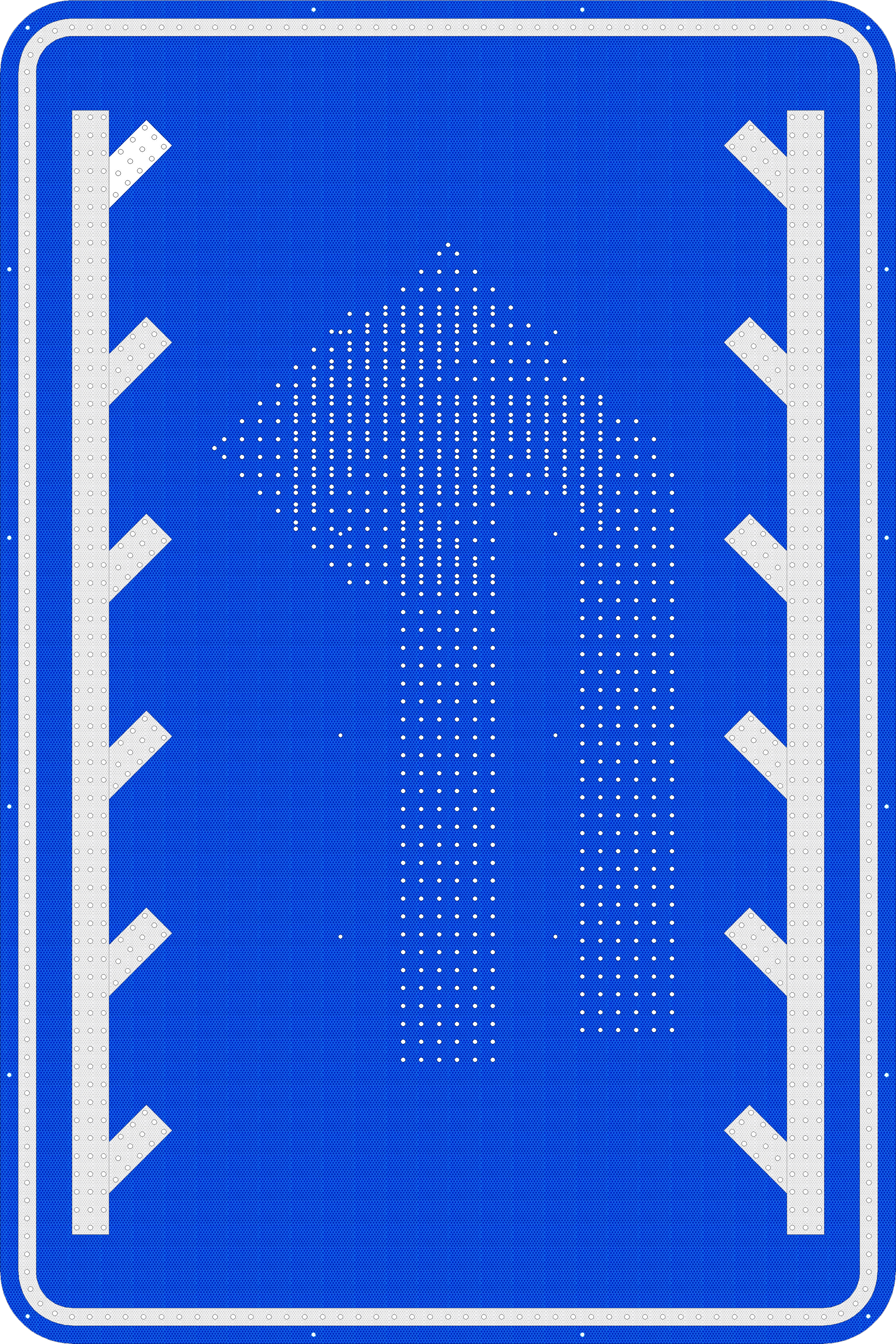 Знак регулирования полосы движения