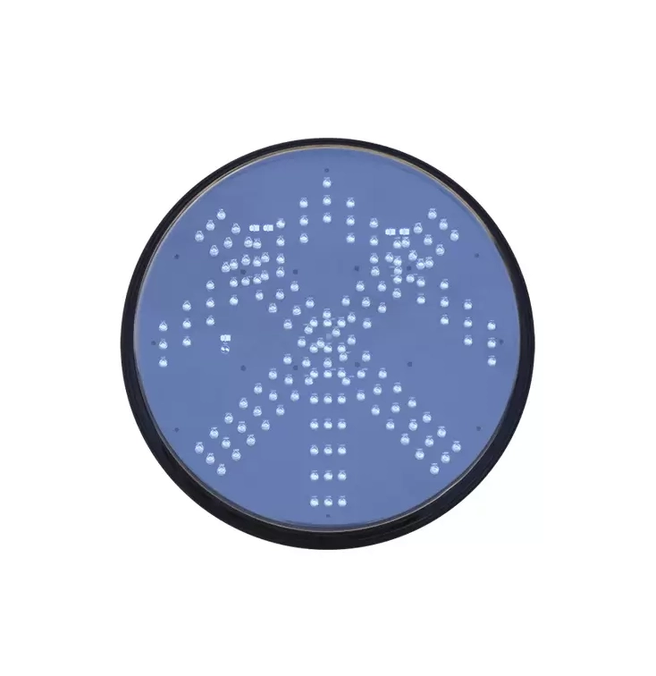 Модуль светофора с красным крестом и зеленой стрелкой, маломощный