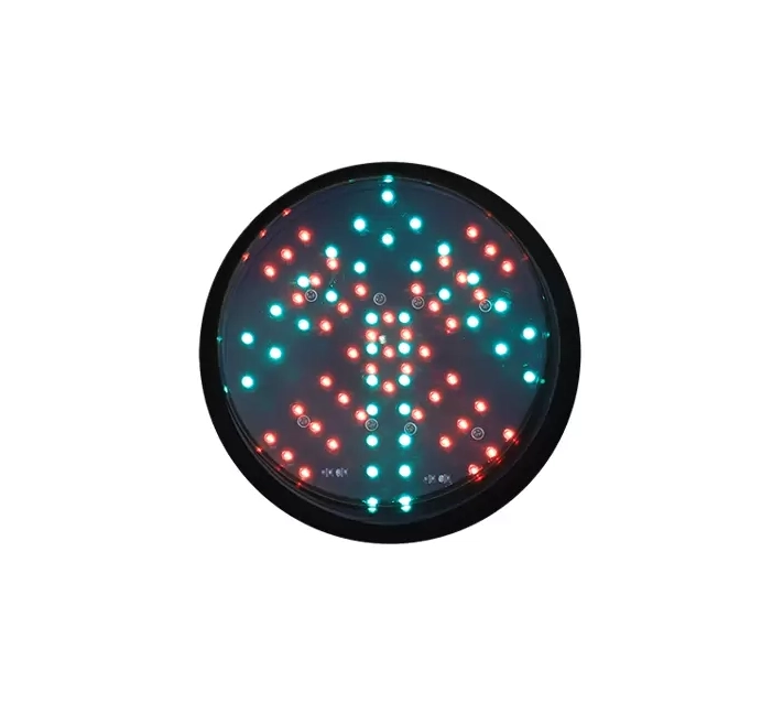 Красный Крест и зеленый стрелочный светофор Красный Крест и зеленый стрелочный светофор